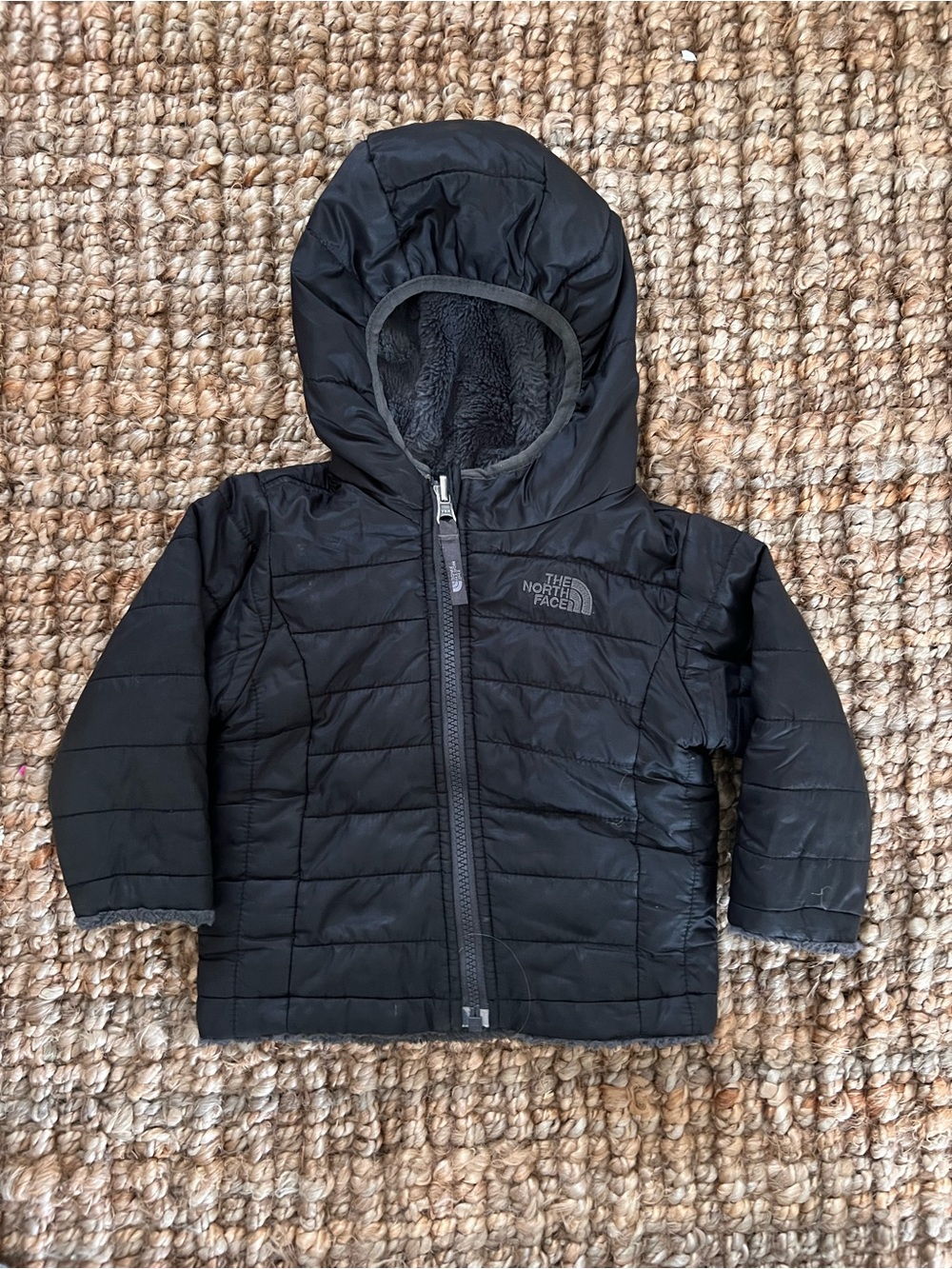 The North Face Kids Black Hooded Puffer Jacket
